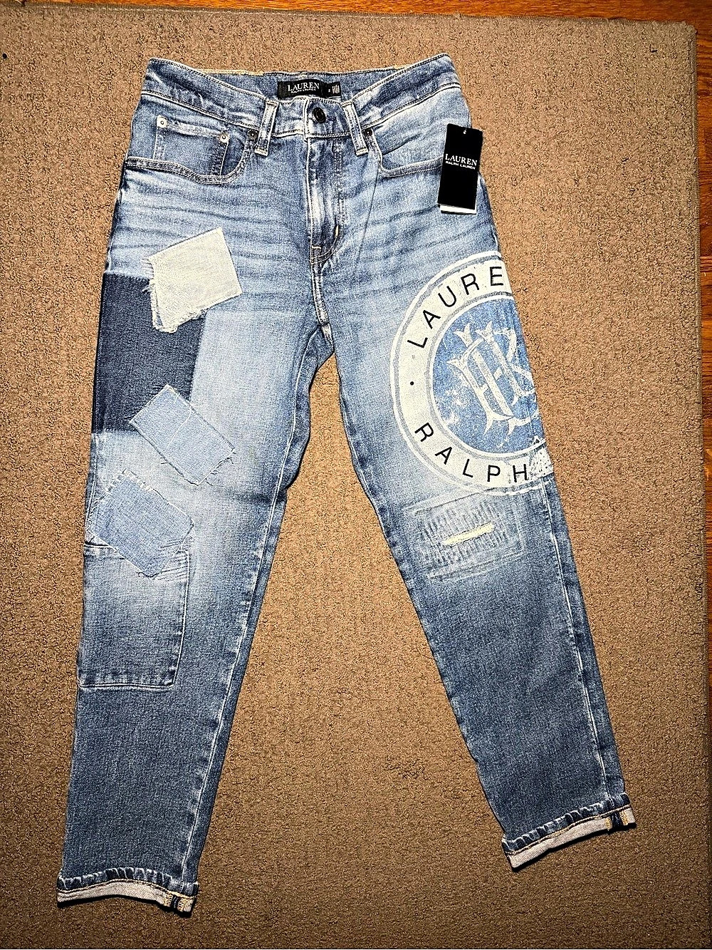 Polo Ralph Lauren Distressed Logo Jeans NWT